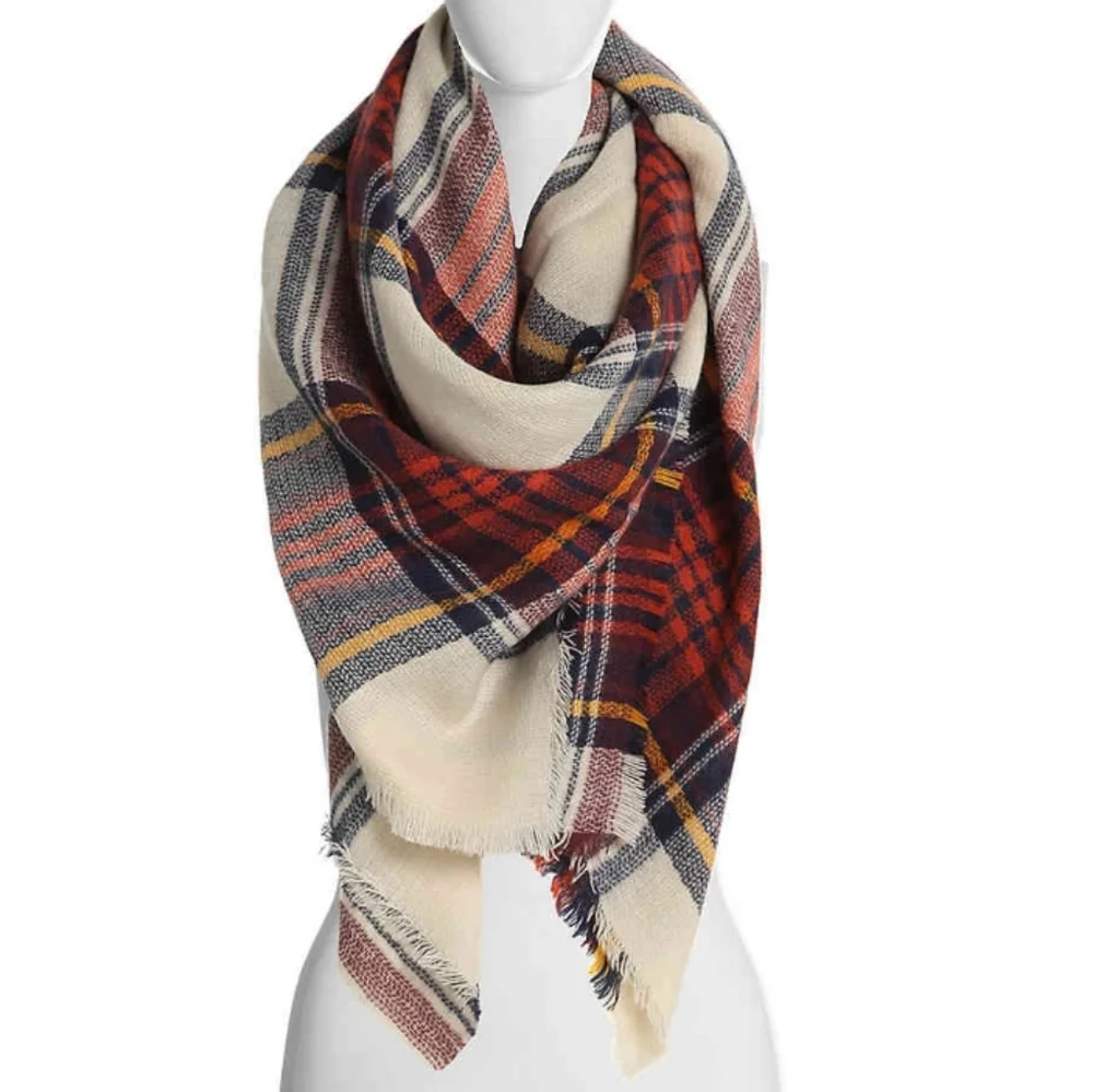 Plaid Blanket Scarf. NEW with tags